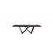 Homeroots 71" Black Stone and Metal Self-Storing Leaf Dining Table 372069 - alternate 1