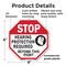 Signmission Stop Hearing Protection Required Be, 6 Inch X 6 Inch, Plastic Sign OC-P-6-123 - alternate 3