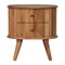 Homeroots 20" Brown Solid Wood Round Two Drawer Nightstand 651566 - alternate 1