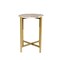 Homeroots 21" Brown Tan and Gold Marble and Metal Round End Table 632680 - alternate 7