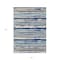 Homeroots 8' X 10' Navy Blue Beige And Ivory Striped Washable Indoor Outdoor Area Rug 598911 - alternate 3