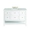 James Martin Vanities Breckenridge 48'' S Vanity, Bright White w/ Victorian Sil Top w/FreePower Wireless Charger 330-V48-BW-FVSL - alternate 1