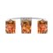 Besa Lighting Lava Vanity, Lava, Satin Nickel Finish, 3x60W Incandescent 3WC-LAVA-SN - alternate 1