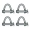 Mytee Products Web Sling Shackle - 2in w/ Quick Pin, 8,000 lbs WLL, 4PK WS-SHACKLE-2x4 - alternate 1