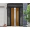 Vdomdoors Steel Door Deux 1744 Natural Oak 2 Sidelight and Transom Black Window Stainless Inserts Single Mode DEUX1744EXD-OAKB-W14+36+14xH80+16-LH-O - alternate 9