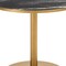 Homeroots 36" Black and Gold Glass and Steel Pedestal Base Round Top Dining Table 720925 - alternate 6