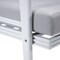 Leisuremod Walbrooke Modern Outdoor Patio Loveseat, White Aluminum Frame and Removable Cushions, Light Grey WW-57-27LGR - alternate 6