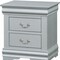 Homeroots 24" Platinum Two Drawers Nightstand 347103 - alternate 4