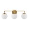 Jonathan Y Louis Parisian Globe 25" 3-Light Metal/Frosted Glass Modern Contemporary LED Vanity Light, Gold Paint JYL3536A - alternate 8