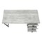 Homeroots 55" Gray and Black Computer Desk With Three Drawers 333551 - alternate 7