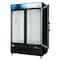 Koolmore 53 in. 42 cu. ft. Commercial Indoor Two Glass-Door Ice Merchandiser Freezer in Black KM-IM53-2GD - alternate 6