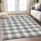 Homeroots 3' X 5' Gray And Charcoal Plaid Washable Indoor Outdoor Area Rug 595397 - alternate 5