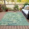 Homeroots 5' X 8' Teal Blue Linen And Pale Aqua Abstract Washable Indoor Outdoor Area Rug 630910 - alternate 5