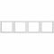 Lorell Wall-Mount Hutch Frosted Glass Door, Fits 72" Essentials Wall-Mount Hutch, PK4 LLR59713 - alternate 2