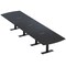 Skutchi Designs 16ft Conference Table W/ Power Unit | 16 Person Modular Arc Rectangle Meeting Table | Harmony Series HAR-AREC-48X192-T.BK-U999ST19-EBLK - alternate 1