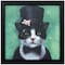 Homeroots 11" X 11" Black Frame Tuxedo Cat 365896 - alternate 4