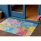 Homeroots 3' X 5' Blue Yellow Pink And Orange Abstract Washable Indoor Outdoor Area Rug 618532 - alternate 1