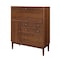 Homeroots 37" Brown Solid Manufactured Wood With Four Drawers 319172 - alternate 1