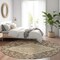 Homeroots 8' Chocolate Beige And Gray Round Oriental Washable Indoor Outdoor Area Rug 605237 - alternate 6
