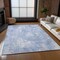 Homeroots 3' X 5' Sky Blue Denim Blue And Ivory Abstract Washable Indoor Outdoor Area Rug 583172 - alternate 5