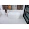 Kingston Brass 66-5/16" Acrylic Oval Double Ended Freestanding Tub with Drain, Glossy White VTDE673223 - alternate 5