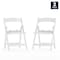 Flash Furniture Kids White Resin Folding Chair with White Vinyl Padded Seat, PK2 2-LE-L-1K-GG - alternate 12