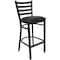 Flash Furniture 30" Ladder Back Restaurant Stool XU-DG697BLAD-BAR-BLKV-GG - alternate 1
