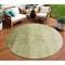 Homeroots 8' Olive Green And Artichoke Green Round Ombre Washable Indoor Outdoor Area Rug 581812 - alternate 1