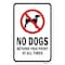 Signmission No Dogs Beyond This Point At All Times, Heavy-Gauge Aluminum, 18" x 24", A-1824-25103 A-1824-25103 - alternate 2
