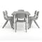 Flash Furniture 7 PC Plastic Activity Table and 6 Chairs Set, 10.5 inSeat Height-Soft Gray YU-YCX-0013-2-RECT-TBL-SFTGY-E-GG - alternate 5