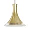 Besa Lighting Rio Stem Pendant, Gold Foil/Clear, Black Finish, 1x9W LED 1TT-RIOGF-LED-BK - alternate 1