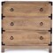 Homeroots 28" Natural Wood Solid Wood Three Drawer Dresser 389786 - alternate 7