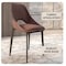 Leisuremod Amalfi Collection Fabric Modern Dining Chair in Plum Purple, 2PK AC48PR2 - alternate 6