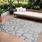 Homeroots 8' X 10' Gray And Charcoal Abstract Washable Indoor Outdoor Area Rug 601131 - alternate 1