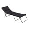 Homeroots 28" Black and Steel Outdoor Chaise Lounge with Black Cushion 373468 - alternate 1