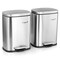 Elama 3 Piece 13 Gal and 1.3 Gal Stainless Steel Step Trash Bin Combo Set with Slow Close Mechanism EL-H8-50L-3 - alternate 5