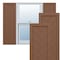 Ekena Millwork True Fit PVC Single Panel Herringbone Modern Style Fixed Mount Shutters, Burnt Toffee, 18W x 72H, PR TFP001HB18X072BT - alternate 1
