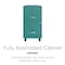 Space Solutions 14.25 in W 2 Drawer Mobile Vertical File Cabinet, Teal 24408 - alternate 8