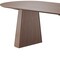 Homeroots 79" Walnut Wood Double Pedestal Base Oval Dining Table 720667 - alternate 3
