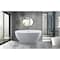Kingston Brass 59" Acrylic Oval Double Ended Freestanding Tub with Drain, Glossy White VTOV593023U - alternate 4