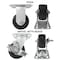 Hyw Products Heavy Duty Caster Set 4in Plastic Wheels, 2 Rigid & 2 Swivel with Brake, 4PK 40-40R-A1-HP-2,40-40S-A1-HP-TB-2 - alternate 3