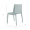 Homeroots Set of Two Baby Blue Heavy Duty Plastic Outdoor Stacking Accent Chairs, 2PK 565227 - alternate 5