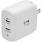Eaton Tripp Lite Series Dual-Port Compact USB-C Wall Charger - GaN Technology, 40W PD Charging U280-W02-40C2-G - alternate 1