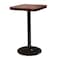 Leisure Craft 24" Square Perforated Pedestal Table, Portable, 40"H, Brown SQ24TAB40-BROWN - alternate 1