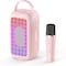 Bobtot Portable Bluetooth Speaker, Pink, Karaoke Machine w/Mic, Echo, EQ Mode, Deep Bass, RGB, Supports 803777 - alternate 1