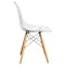 Leisuremod Dover Plastic Dining Side Chair with Wooden Legs, Clear EP19CL - alternate 5