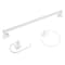 Boston Harbor Manhattan Bath Hardware Set, Aluminum/Steel/Zinc, White, 3-Piece, For: Bathroom 3603BW - alternate 1