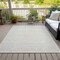 Homeroots 5' X 8' Ivory And Beige Chevron Washable Indoor Outdoor Area Rug 612269 - alternate 5