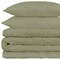 Homeroots Sage Queen Cotton Blend 1200 Thread Count Washable Duvet Cover Set 528191 - alternate 5
