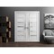Sartodoors Solid French Double Doors Frosted Glass Grey 84x80 (2* 42x80) Solid Core Modern Interior QUADRO4088DD-OAK-84 - alternate 1